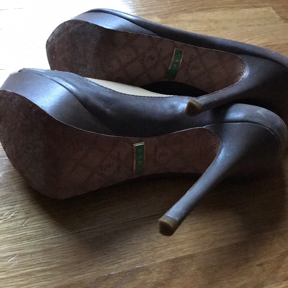 L.A.M.B. Oxford lace up peep toe pumps - Picture 7 of 7